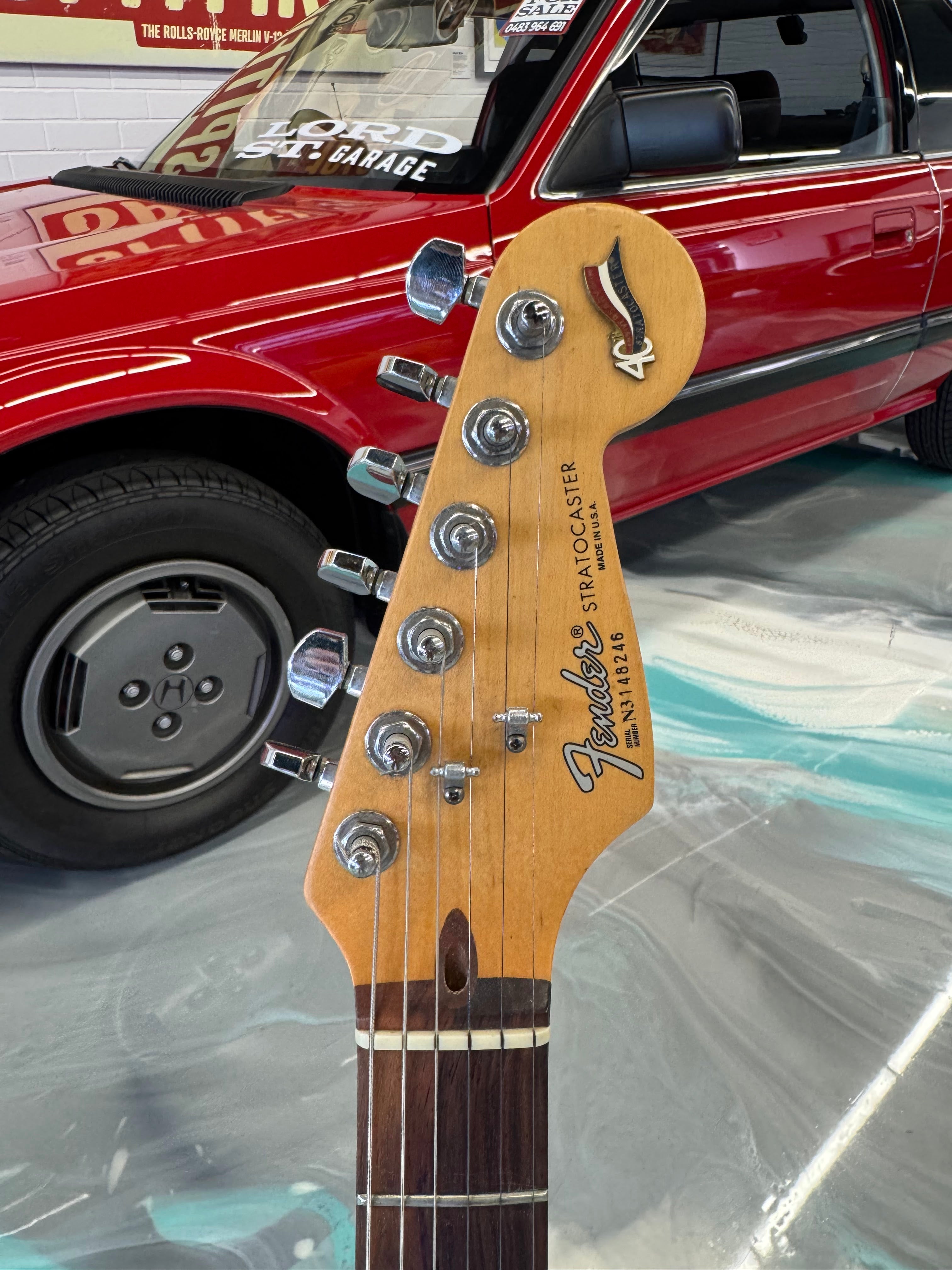 REISSUE 1954 Fender Commerative Stratocaster - Enamel Badge