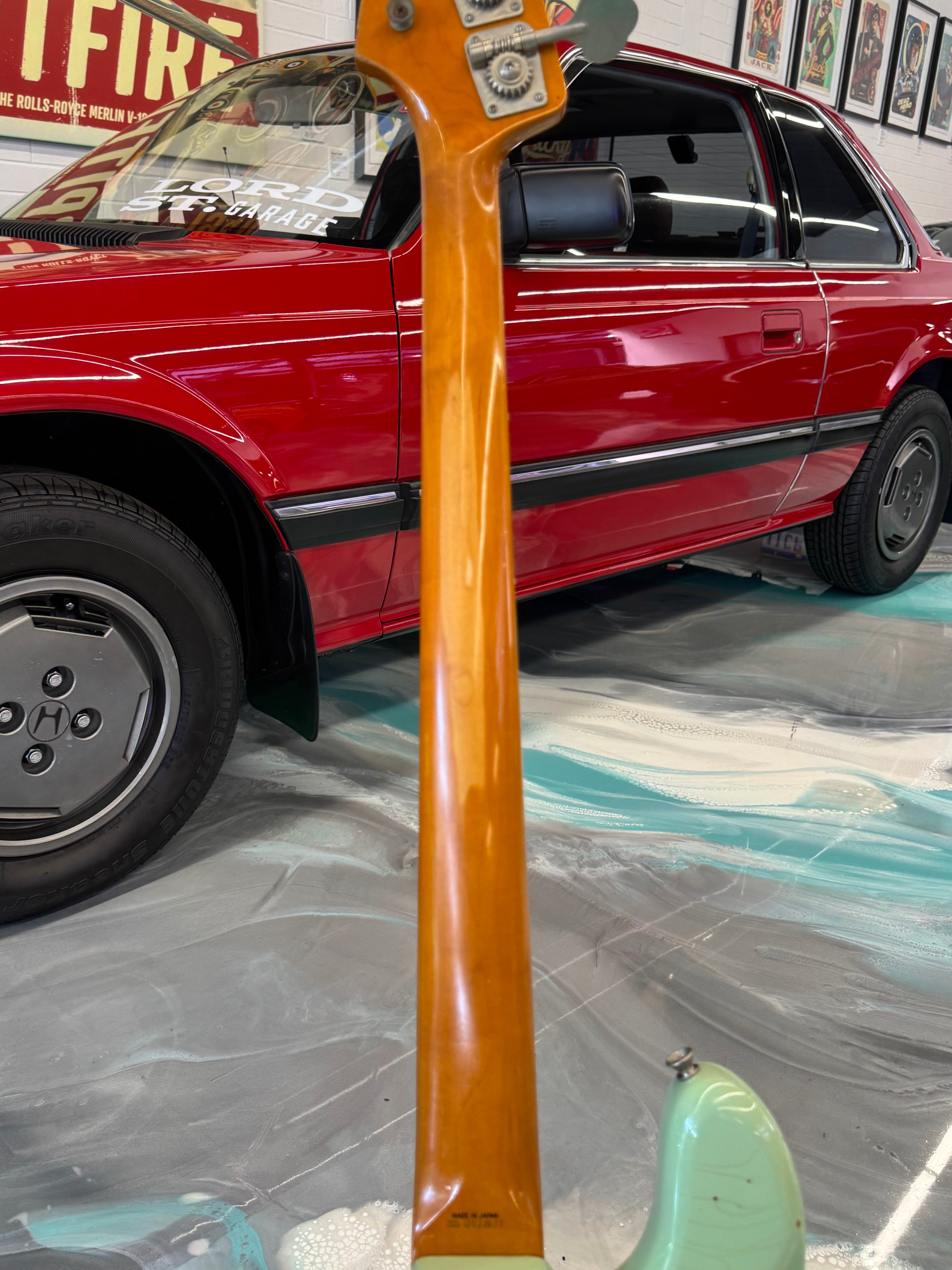 REISSUE 1963 Fender Jazz w/Custom Paint Relic in Sea Foam Green w/matching Headstock