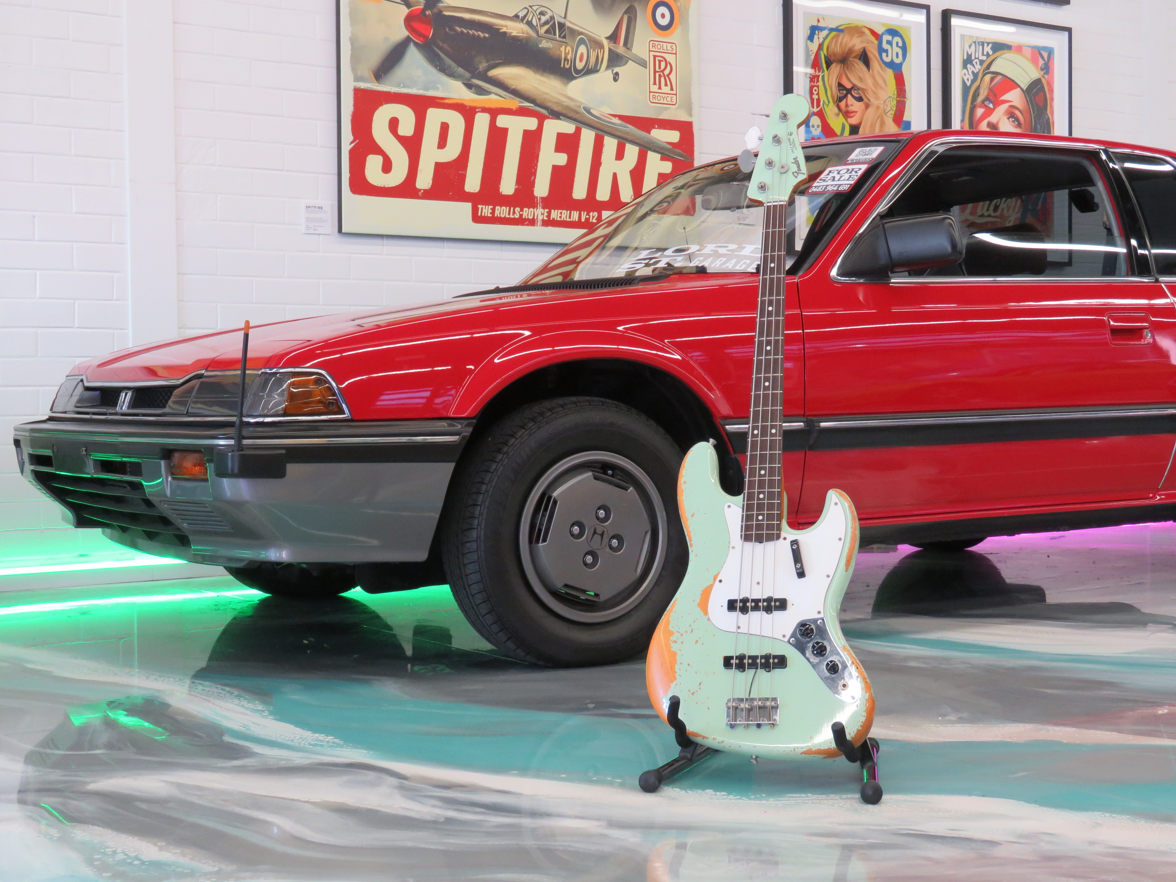 REISSUE 1963 Fender Jazz w/Custom Paint Relic in Sea Foam Green w/matching Headstock