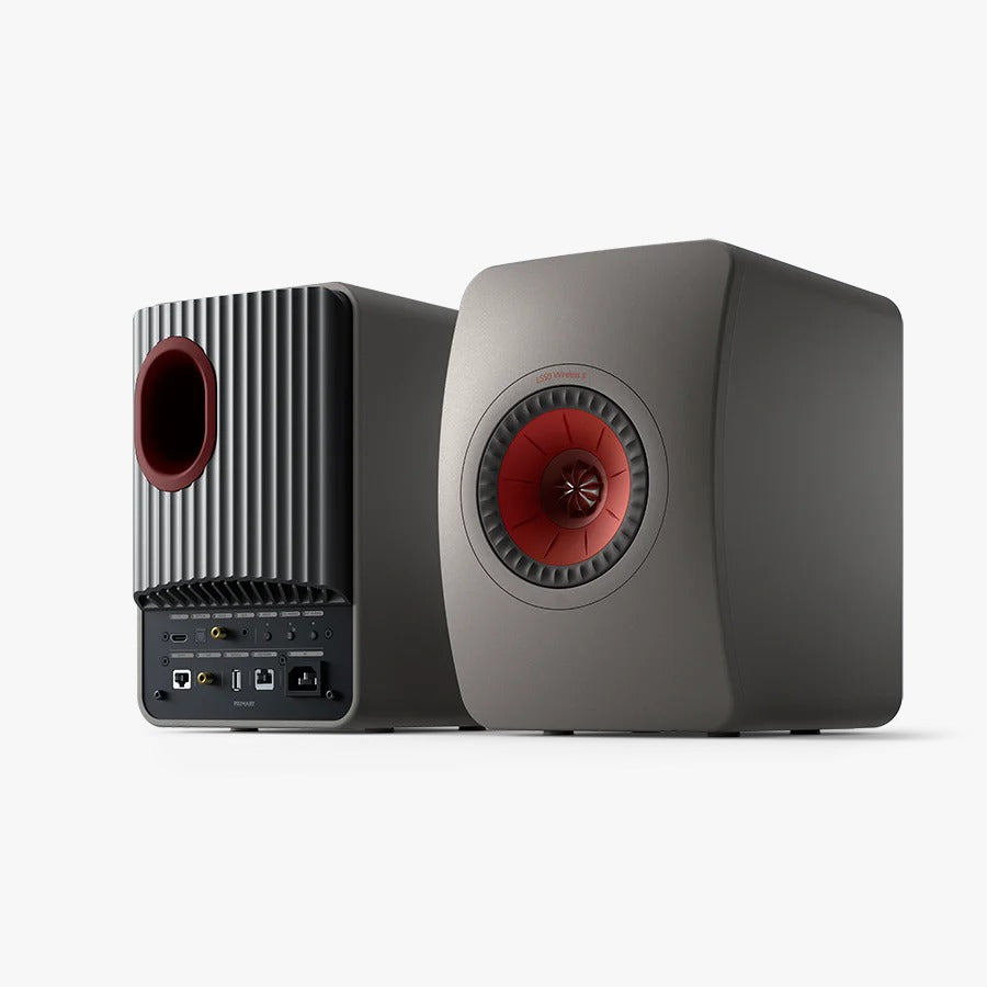 KEF LS50II Wireless Bookshelf Speakers - Titanium Grey