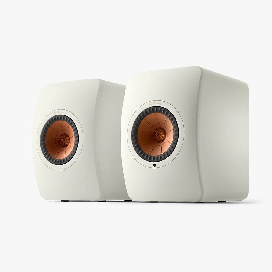 KEF LS50II Wireless Bookshelf Speakers - Mineral White (pair)