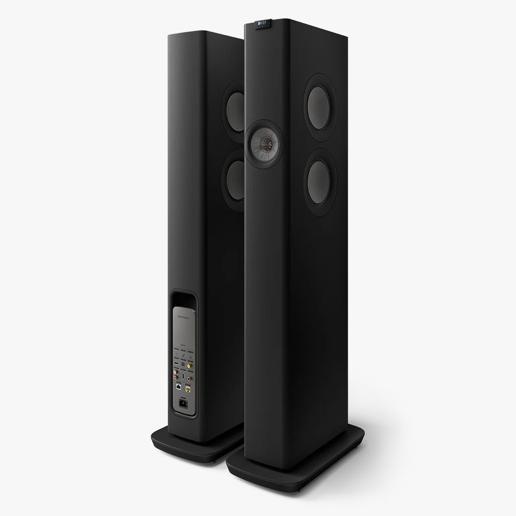 KEF LS60 Wireless Floorstanding Speakers - Carbon Black (pair)