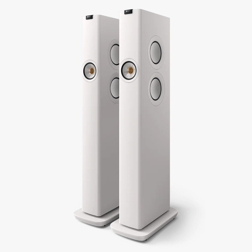 KEF LS60 Wireless Floorstanding Speakers - Mineral White (pair)