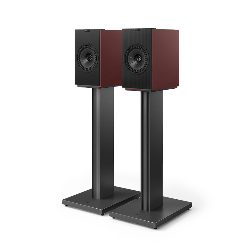 KEF Coda W Wireless Bookshelf Speakers - Vintage Burgandy