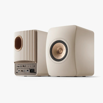 KEF LS50II Wireless Bookshelf Speakers - Sand Shell