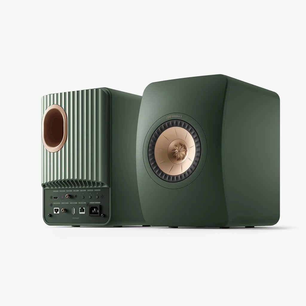KEF LS50II Wireless Bookshelf Speakers - Moss Green