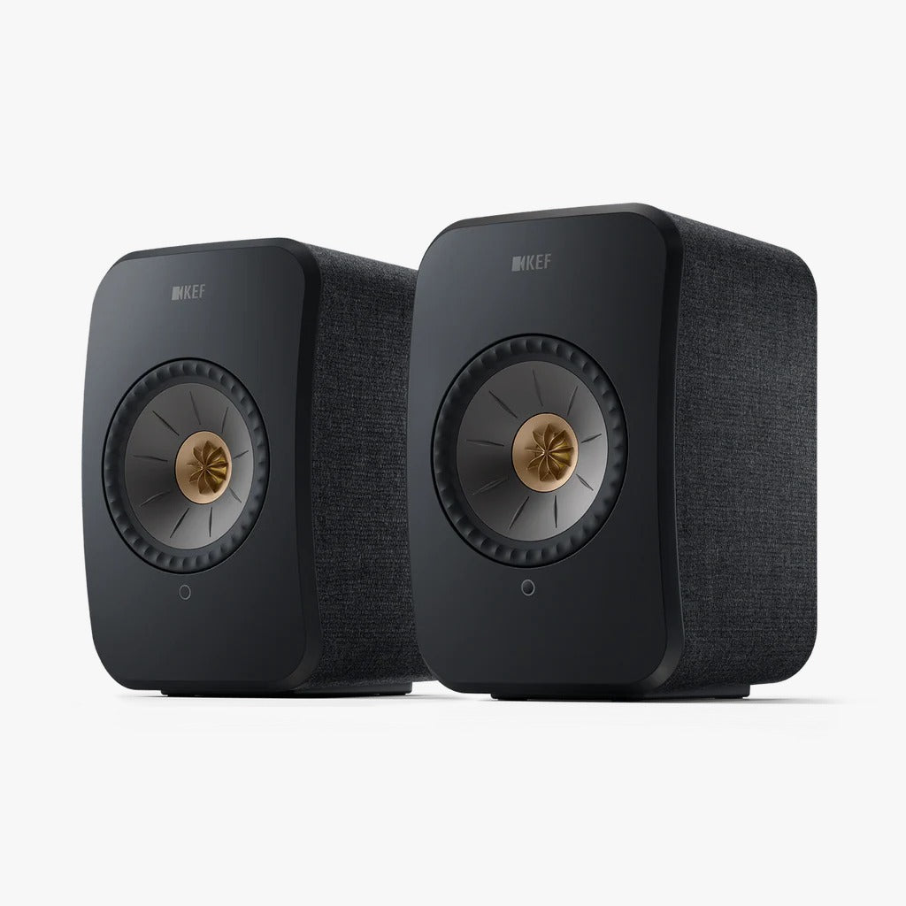 KEF LSXII Wireless Bookshelf Speakers - Carbon Black