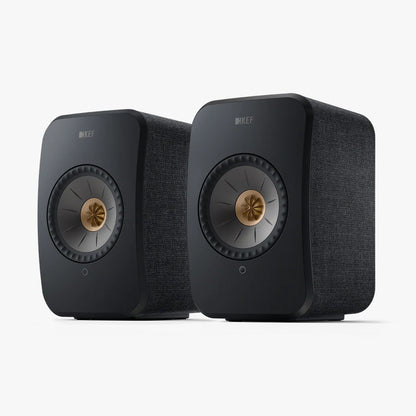 KEF LSXII Wireless Bookshelf Speakers - Carbon Black