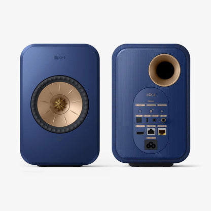 KEF LSXII Wireless Bookshelf Speakers - Cobalt Blue