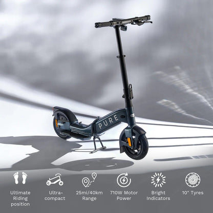 PURE Advance FLEX Mercury Foldable E-Scooter MERCURY GREY