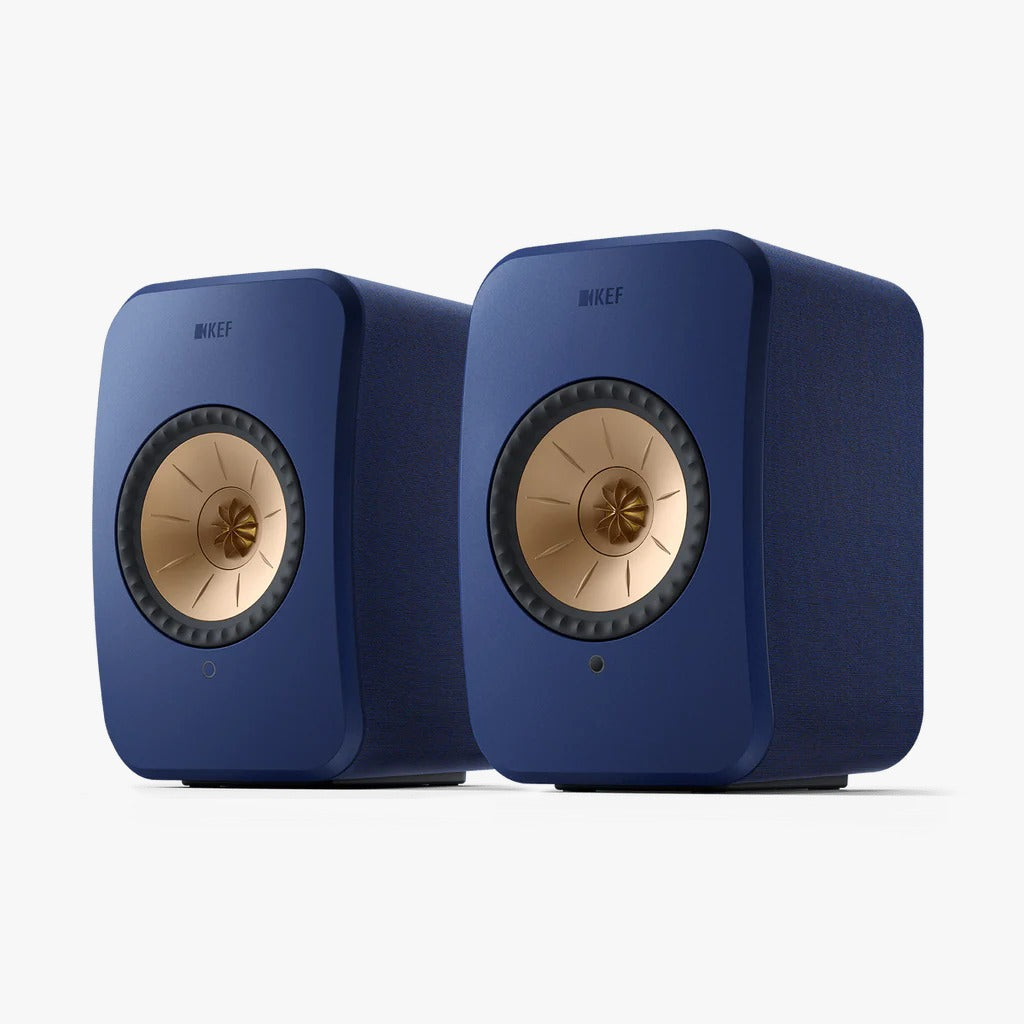 KEF LSXII Wireless Bookshelf Speakers - Cobalt Blue
