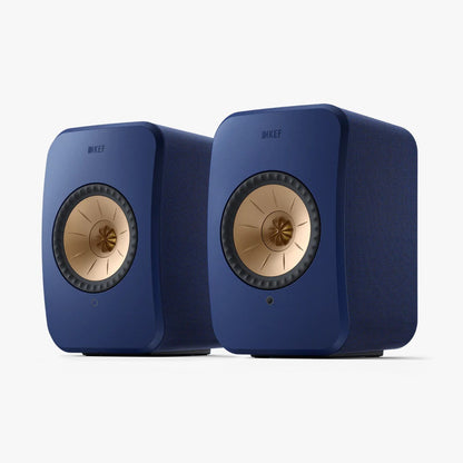 KEF LSXII Wireless Bookshelf Speakers - Cobalt Blue