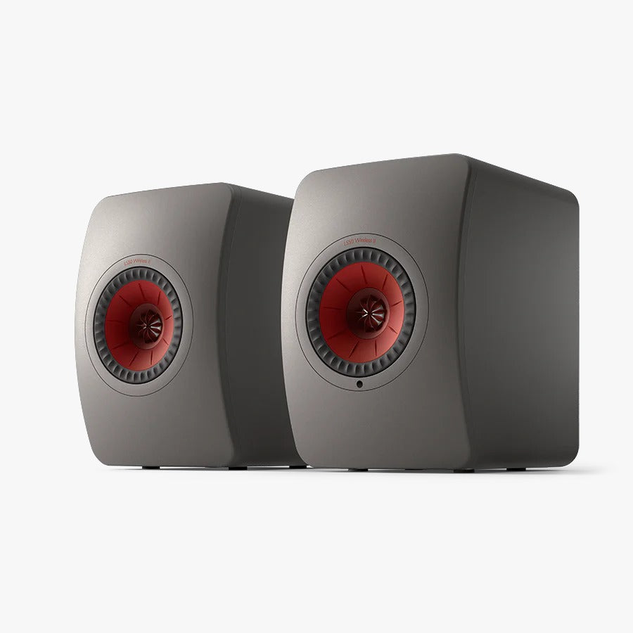 KEF LS50II Wireless Bookshelf Speakers - Titanium Grey