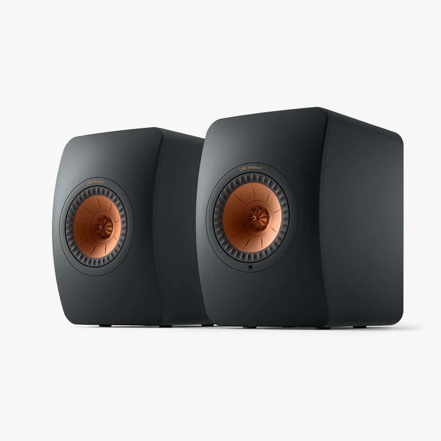 KEF LS50II Wireless Bookshelf Speakers - Carbon Black (pair)
