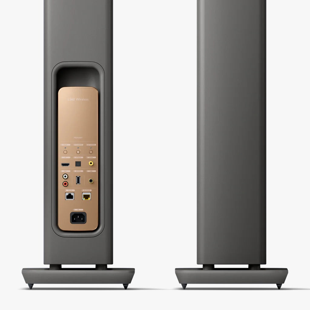KEF LS60 Wireless Floorstanding Speakers - Titanium Grey (pair)