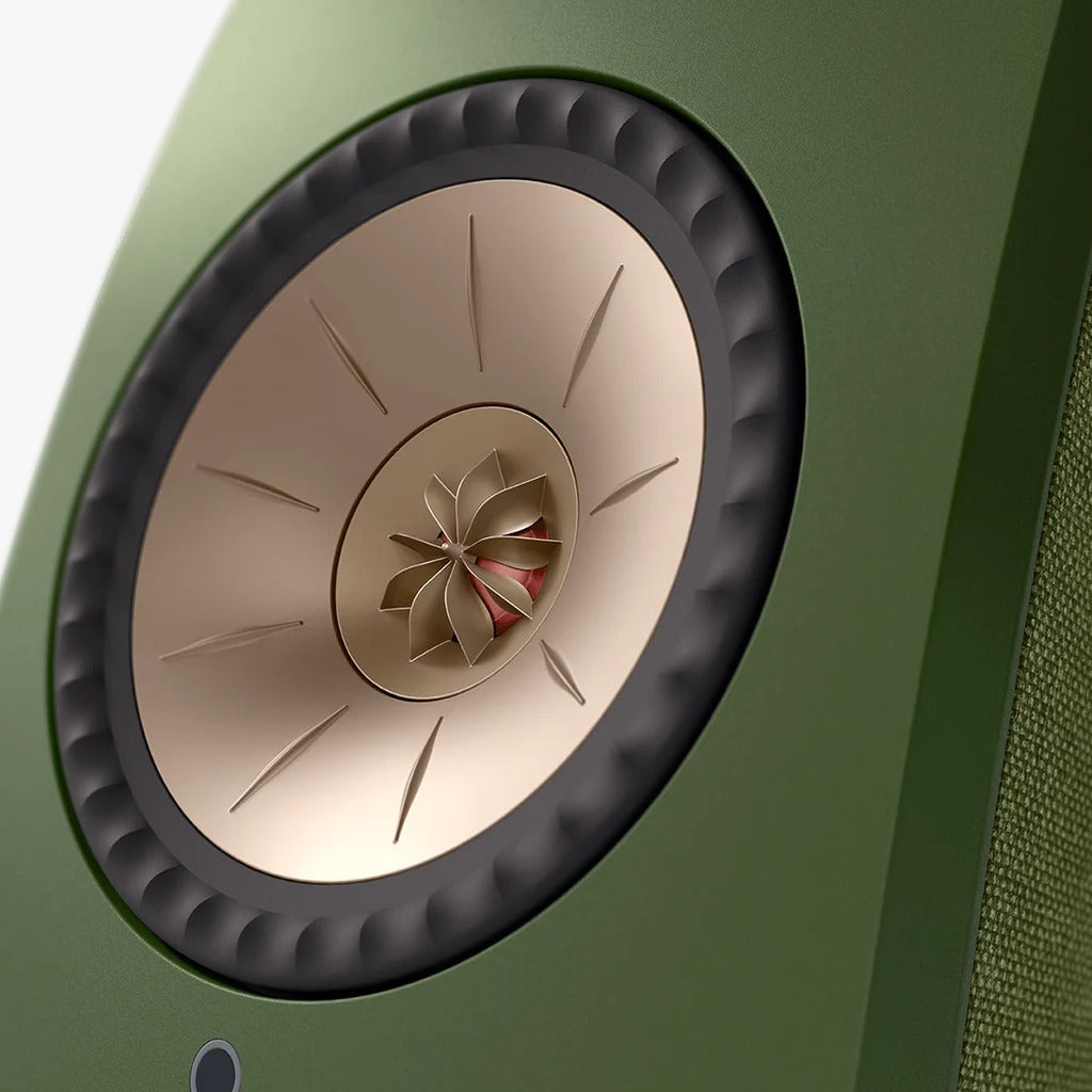 KEF LSXII Wireless Bookshelf Speakers - Olive Green