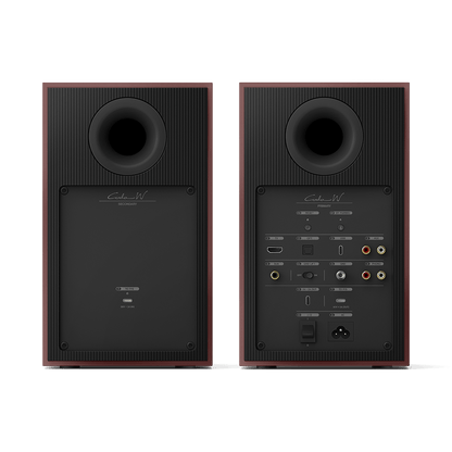 KEF Coda W Wireless Bookshelf Speakers - Vintage Burgandy