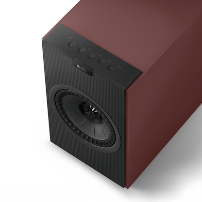 KEF Coda W Wireless Bookshelf Speakers - Vintage Burgandy