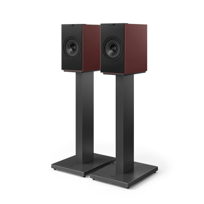 KEF Coda W Wireless Bookshelf Speakers - Vintage Burgandy