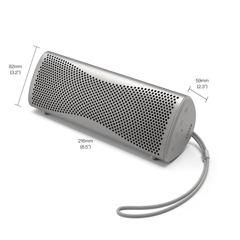 KEF Muo Hi-Fi Bluetooth Speaker - Silver Dusk
